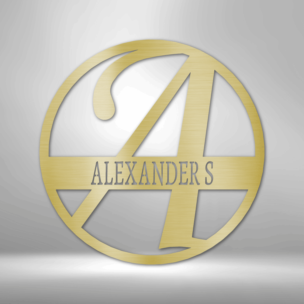 Exemplary Family Initial Name Personalized - Steel Sign - Throttle Society